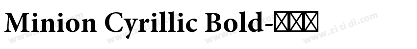 Minion Cyrillic Bold字体转换